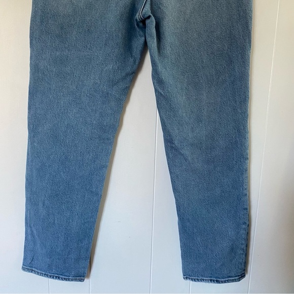 Madewell The Momjean Florian Wash TENCEL Denim Yoke-Pocket Blue Retro High Rise - Picture 8 of 13